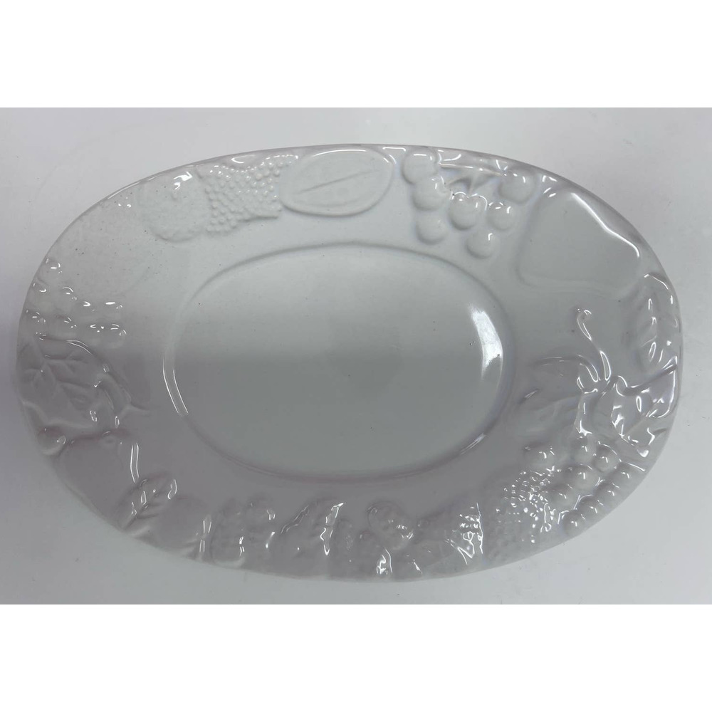 Simply Perfect For The Home Gravy Boat Plate/Dish White 9" Long x 5 3/4" Wide